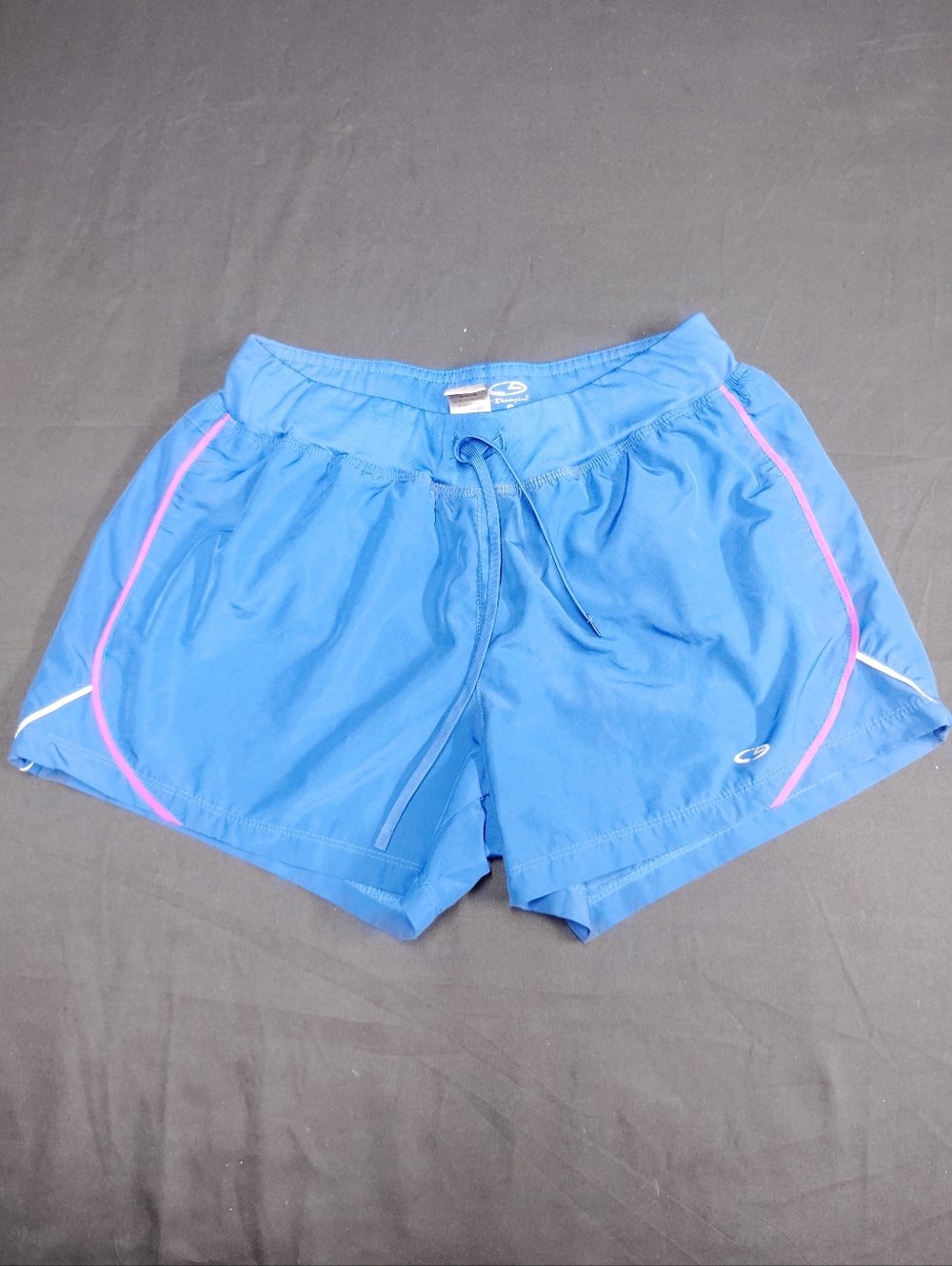 Champion Blue Athletic Running Shorts with Pink Trim
